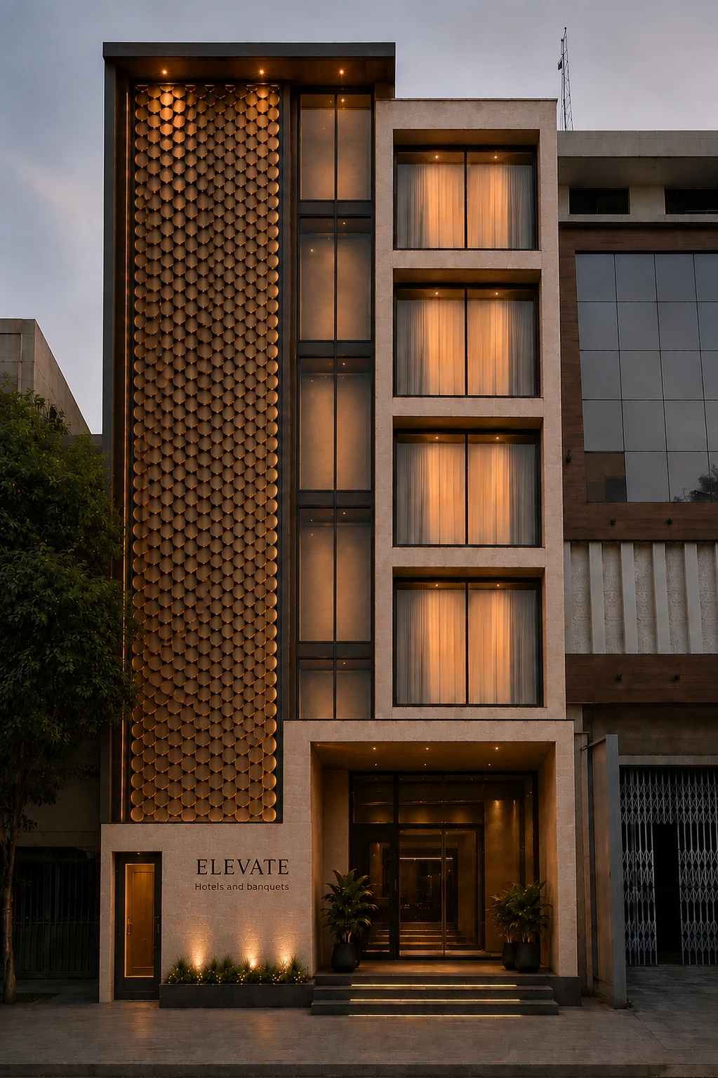Elevate coin matrix facade