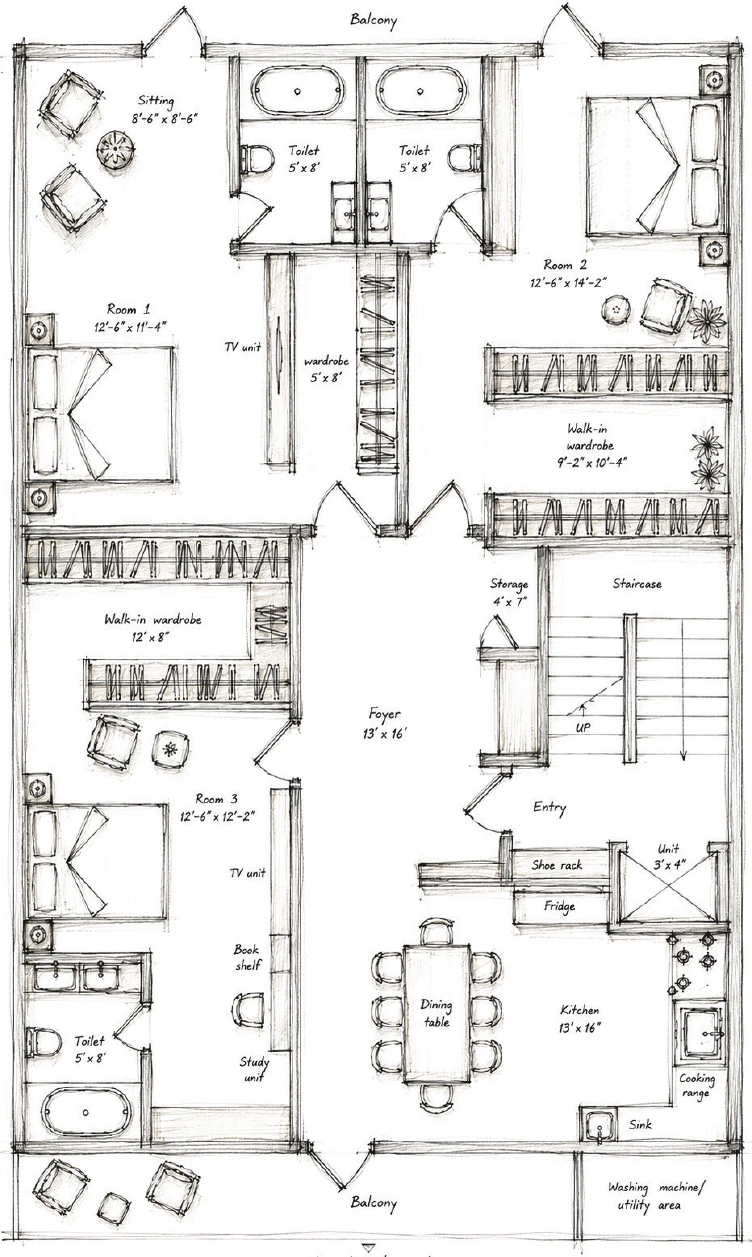 First floor concept plan
