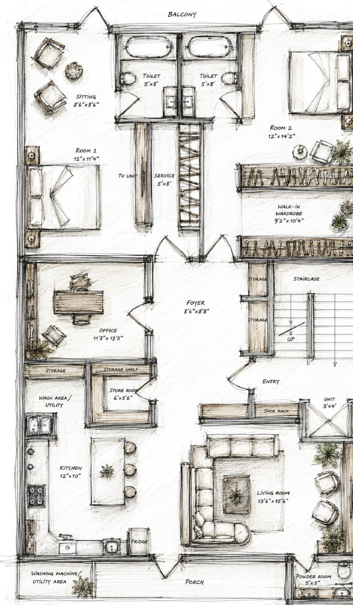 Upper ground floor concept plan