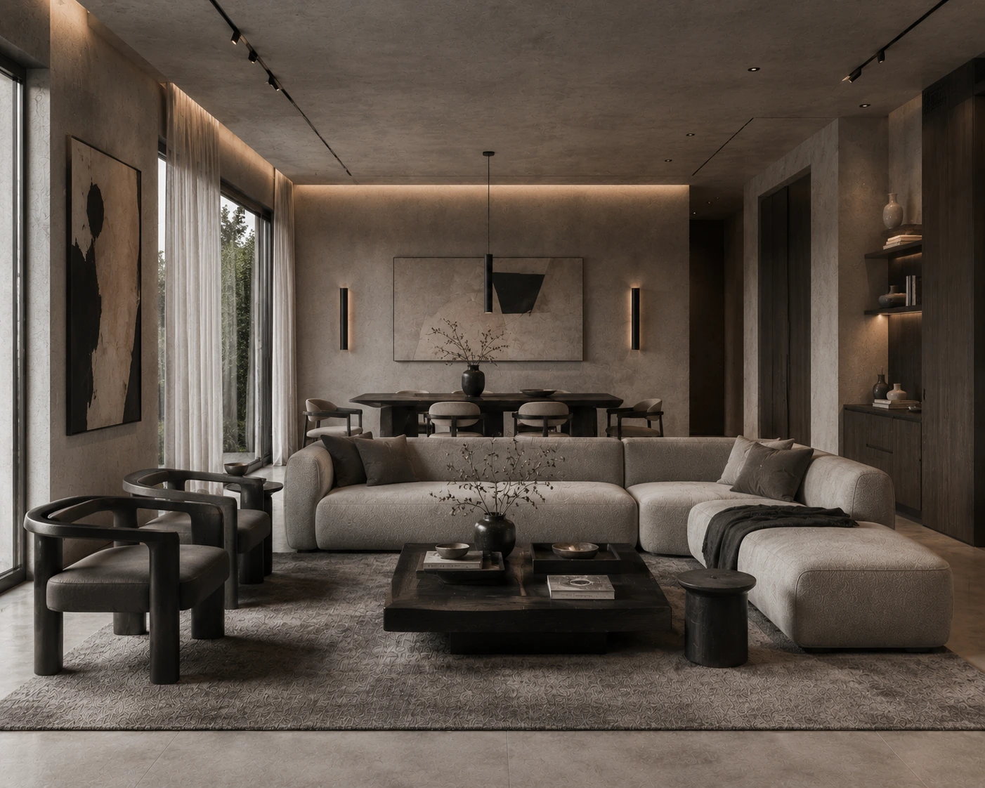 Quiet Brutalism residential interior
